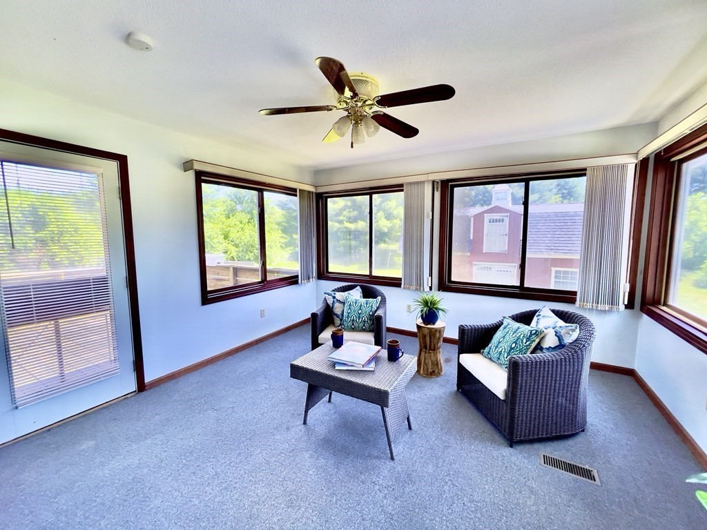192 Hadley Road Sunderland, MA 01375 - Photo 10 of 30 a living room with furniture and a large window