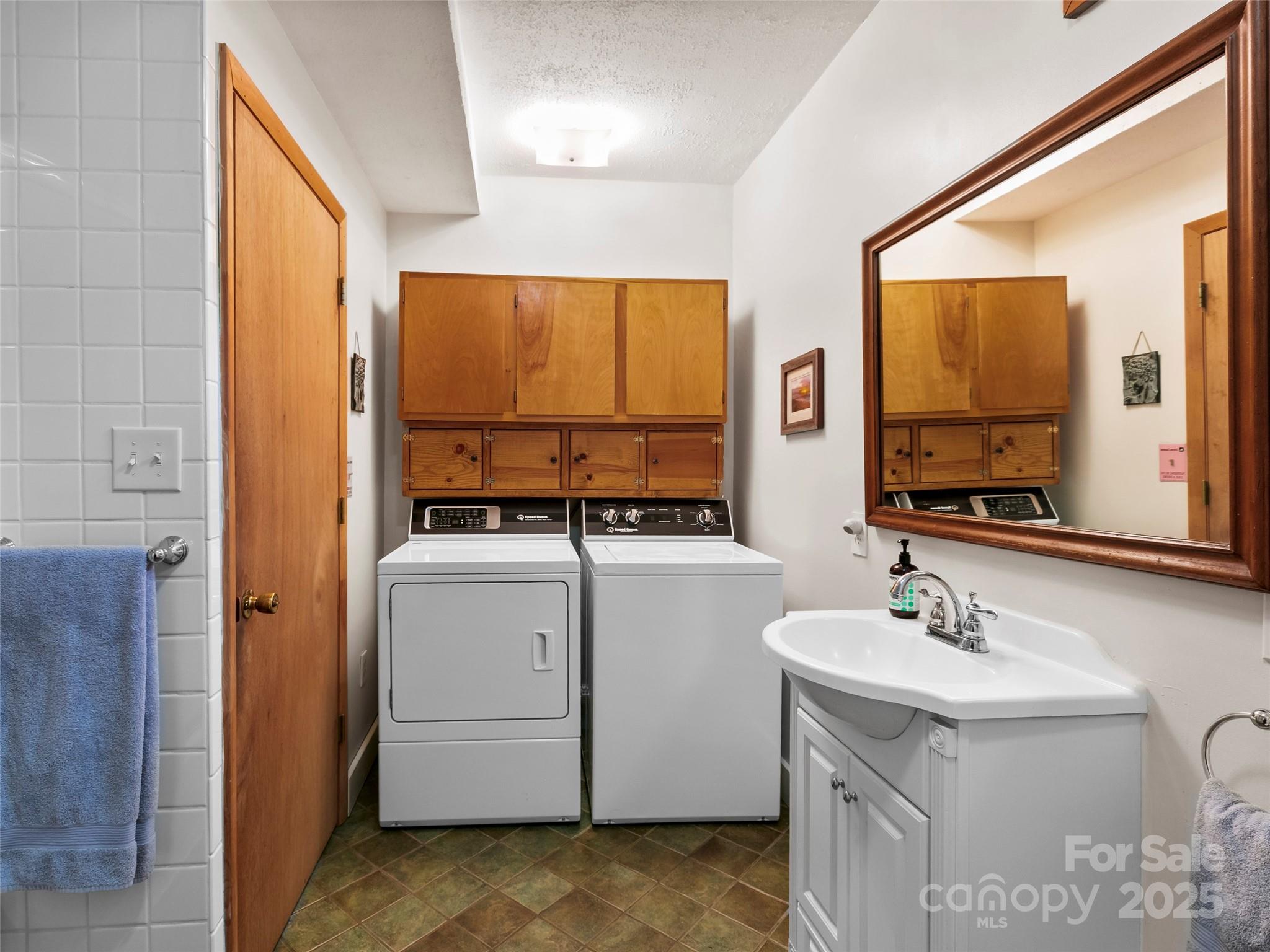 1239 Lower Loop Drive Fletcher, NC 28732 - Photo 19 of 24 a bathroom with a sink a vanity and a mirror