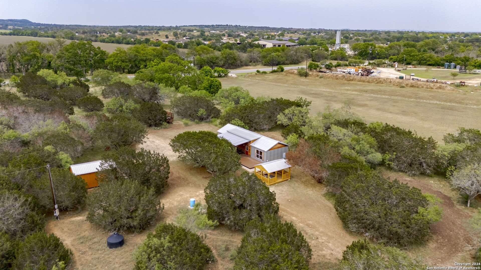 106 Homilius Road Comfort, TX 78013 - Photo 26 of 45 an aerial view of residential houses with outdoor space