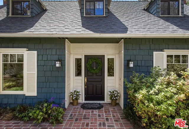 a front view of a house