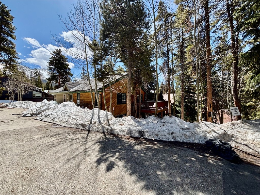 1310 Baldy Road, Unit D Breckenridge, CO 80424 - Photo 27 of 28 a view of a yard covered in snow