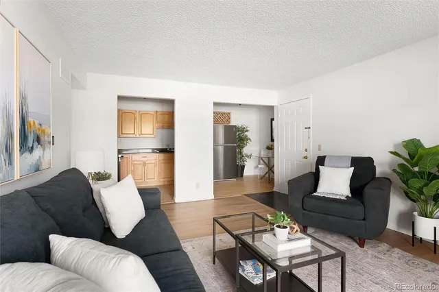 a living room with furniture and a couch