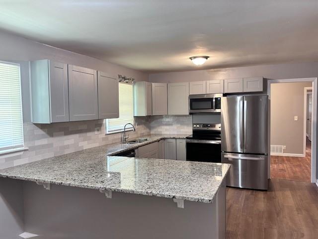 2377 Clifton Springs Manor Decatur, GA 30034 - Photo 4 of 16 a kitchen with granite countertop a refrigerator and a sink