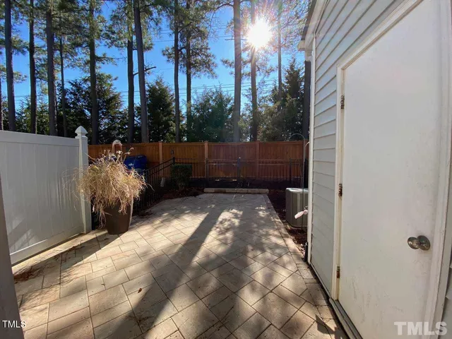 a view of balcony and yard