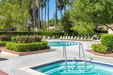 a view of a bench in the garden