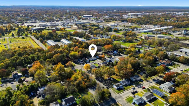 an aerial view of multiple house