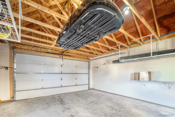 a view of a garage