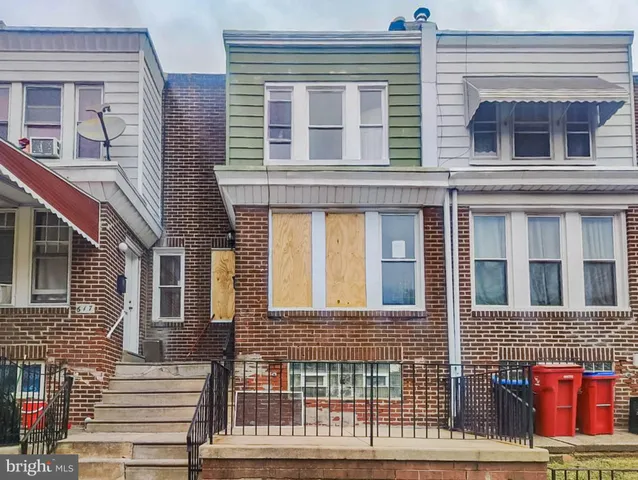 front view of a brick house