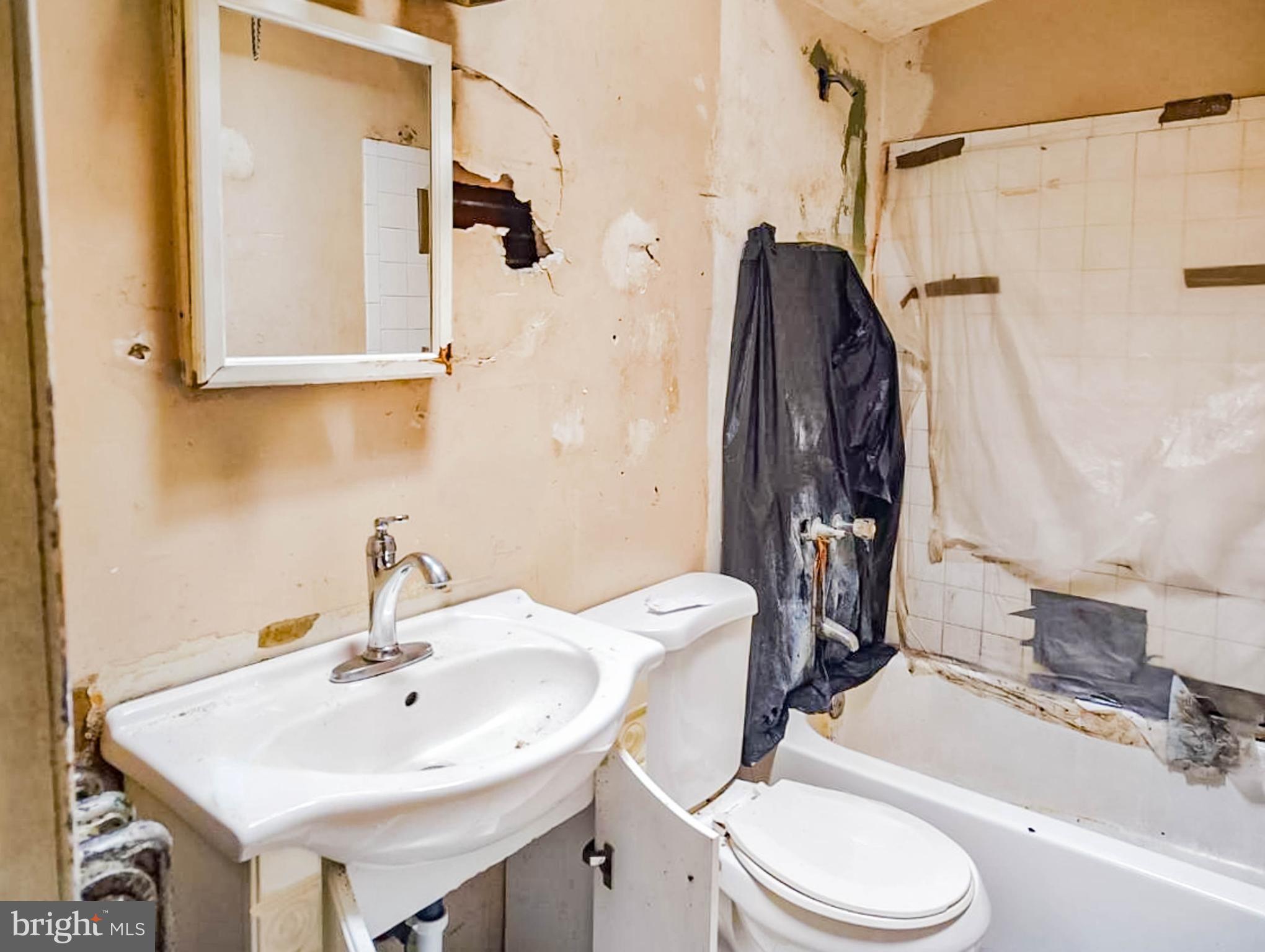 619 Brill Street Philadelphia, PA 19120 - Photo 14 of 18 a bathroom with a sink toilet and shower