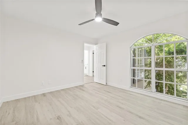 an empty room with a window