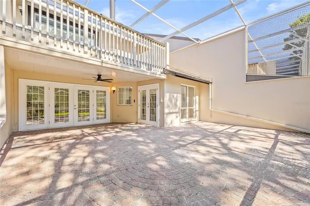 a view of an entrance of the building