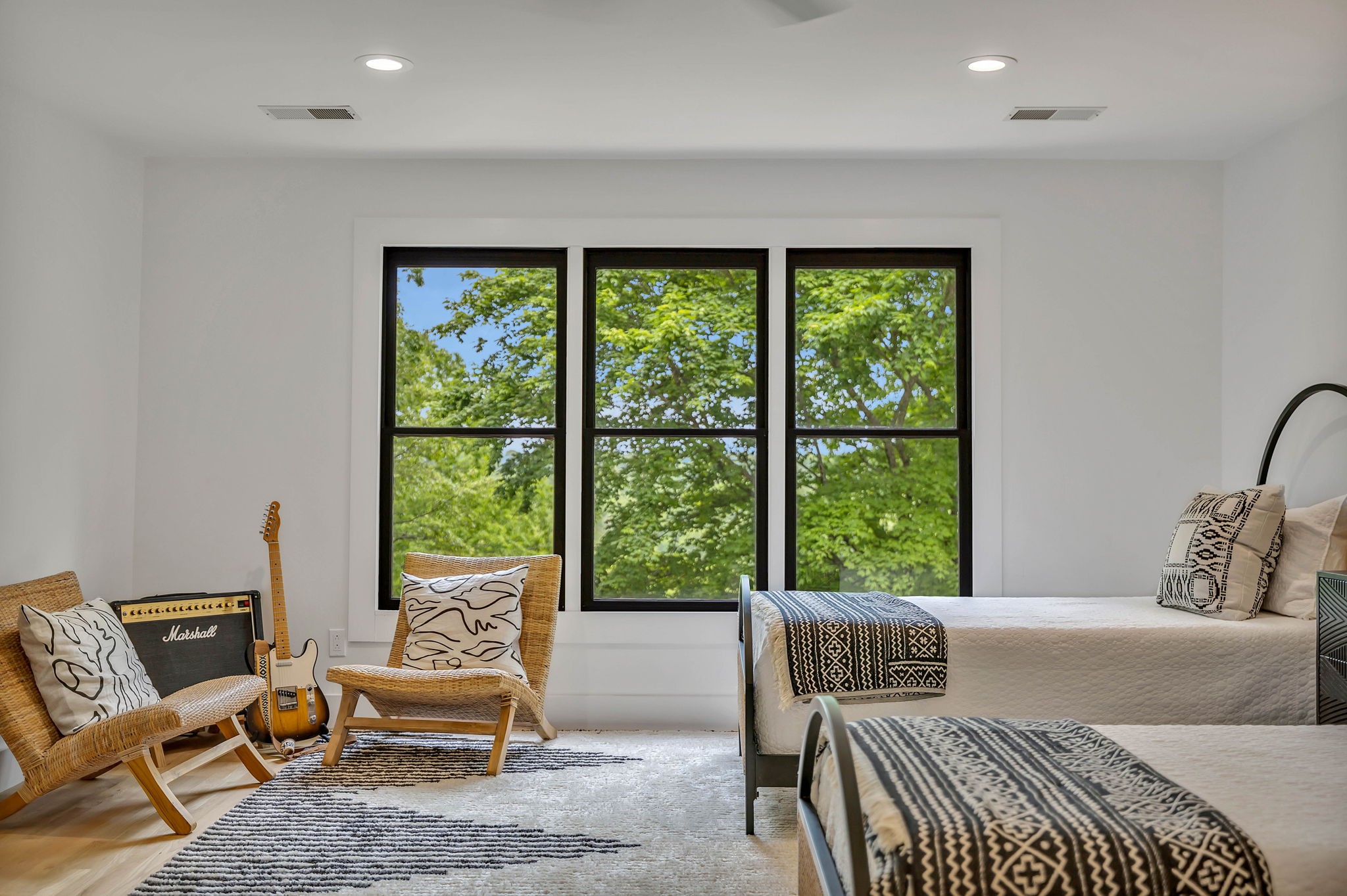 8548 Cub Creek Road Nashville, TN 37209 - Photo 22 of 43 a bedroom with a bed and wooden floor