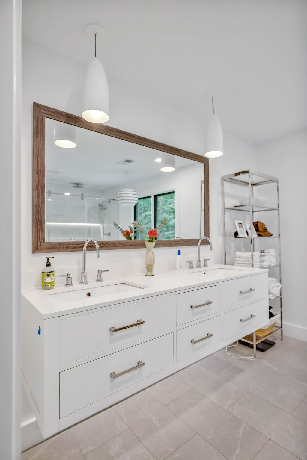 8548 Cub Creek Road Nashville, TN 37209 - Photo 27 of 43 a bathroom with a double vanity sink mirror and double