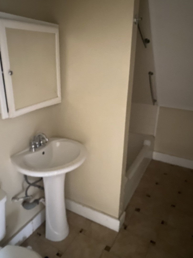 1522 West Wilson Avenue Chicago, IL 60640 - Photo 17 of 27 a bathroom with a sink a toilet and mirror