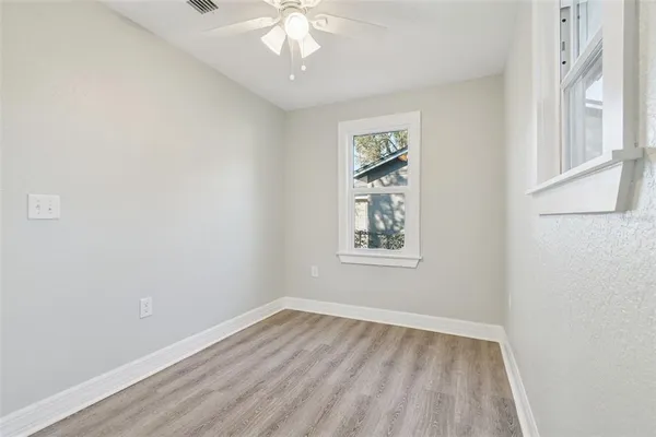 an empty room with a window