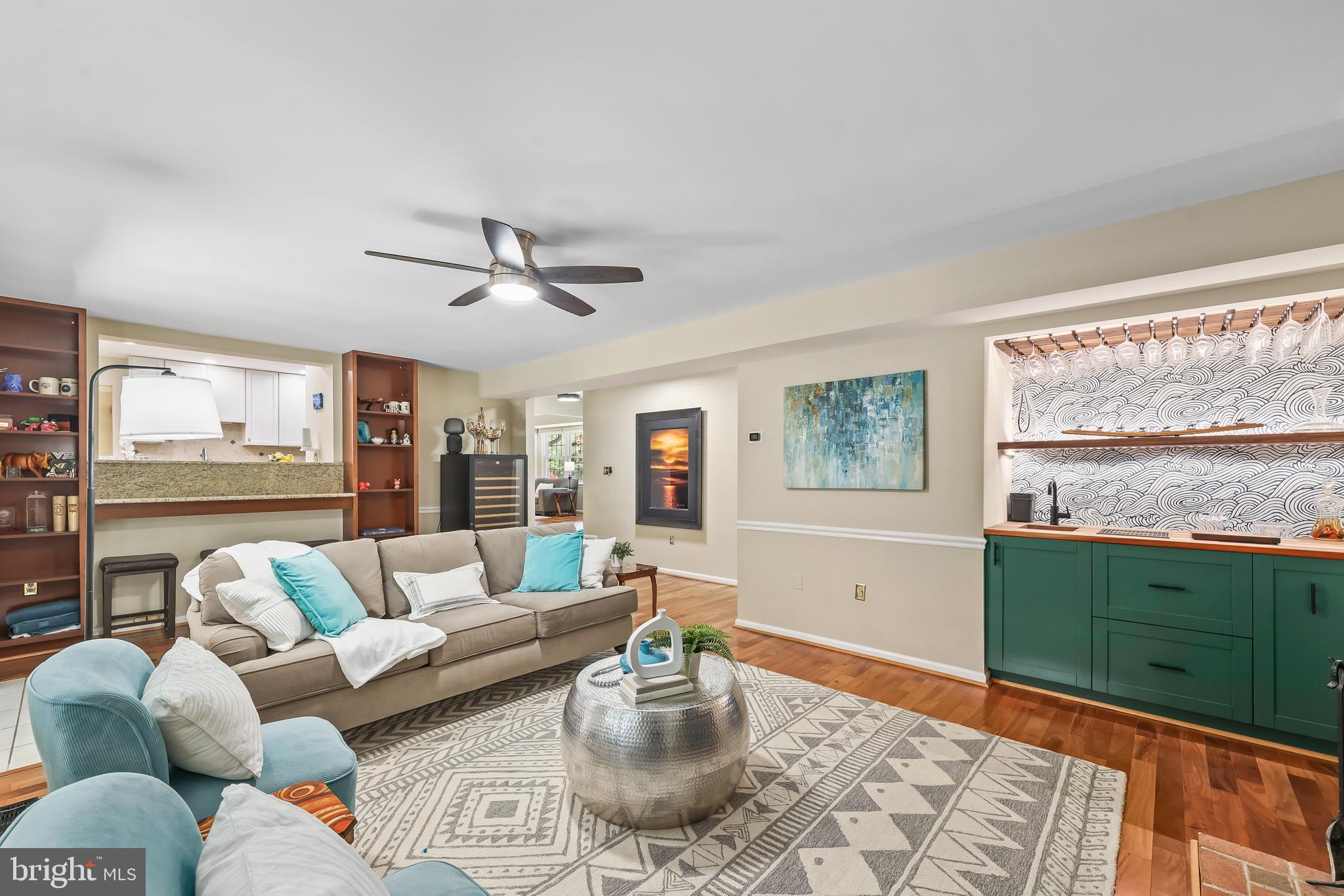9217 Rockefeller Lane Springfield, VA 22153 - Photo 15 of 41 Main Level - Family Room w/Custom Wet Bar