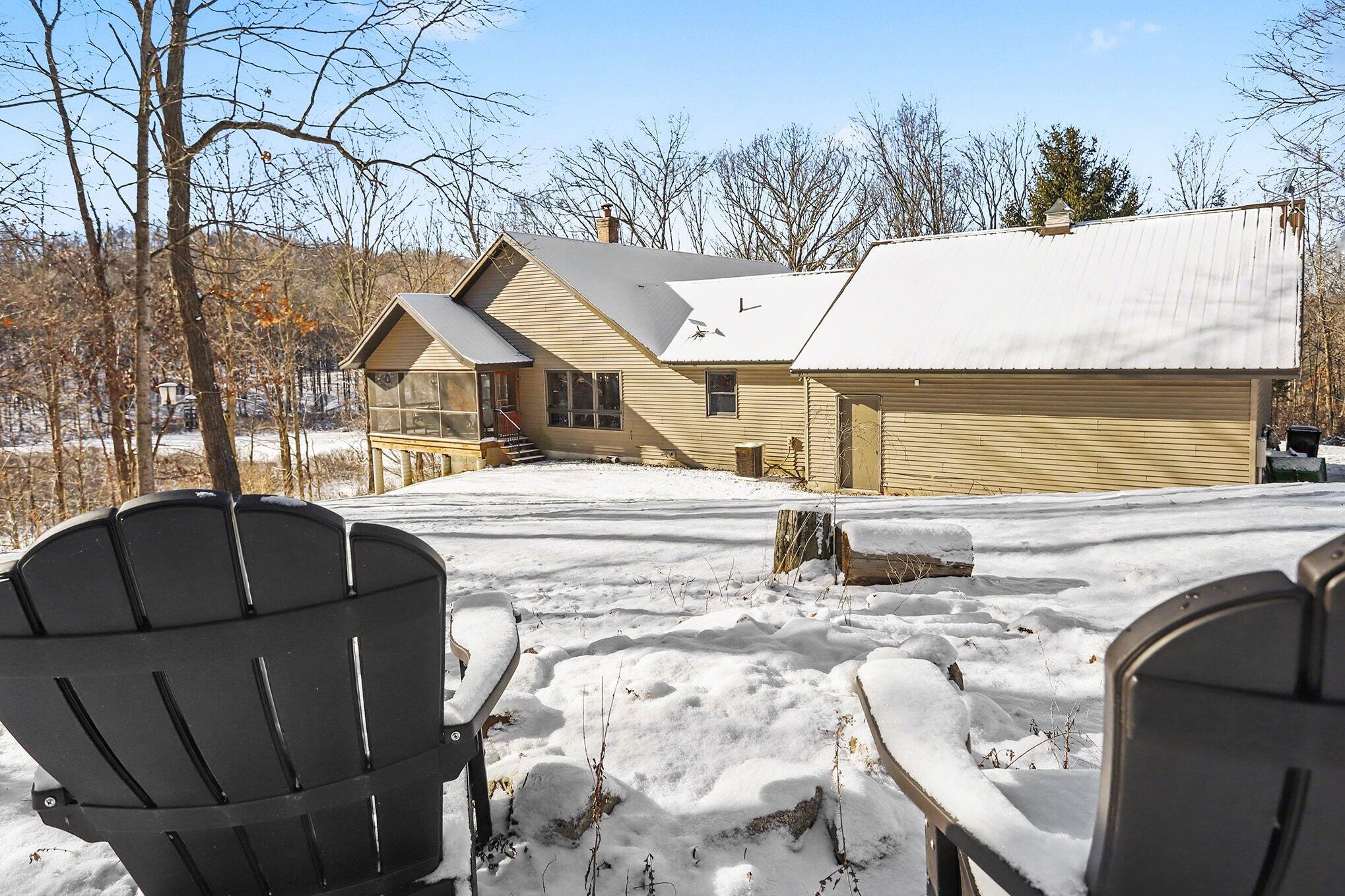 6130 Greggs Crossing Road Nashville, MI 49073 - Photo 33 of 49 Side View of home from Firepit