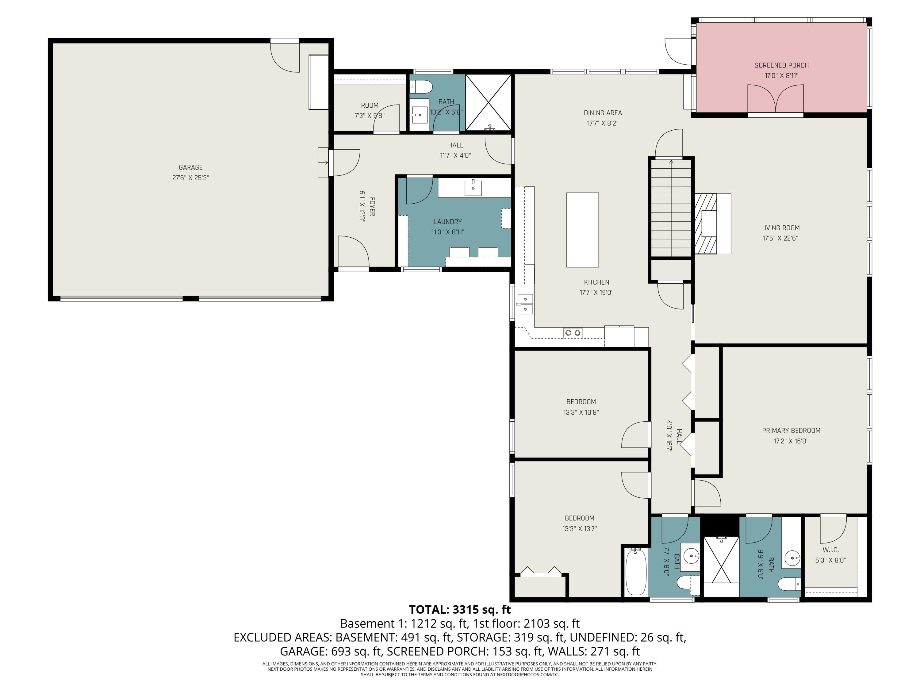 6130 Greggs Crossing Road Nashville, MI 49073 - Photo 46 of 49 Main Floor Floor Plan with Sq. Ftg.