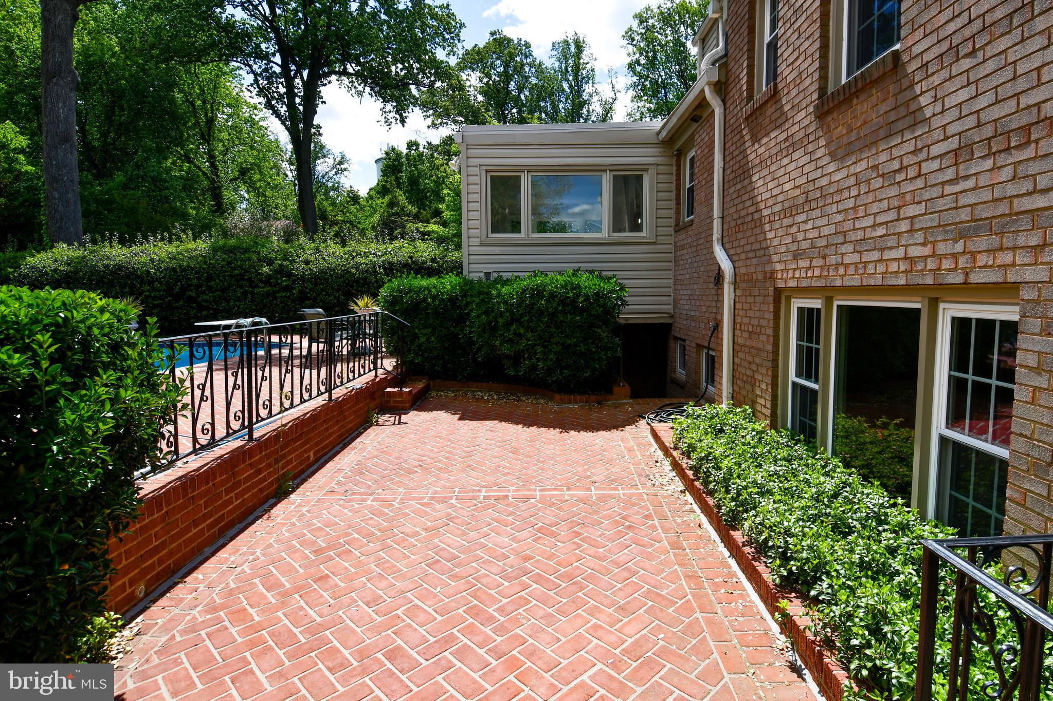 7109 Radnor Road Bethesda, MD 20817 - Photo 60 of 82 EXTERIOR REAR HERRINGBONE PATIO