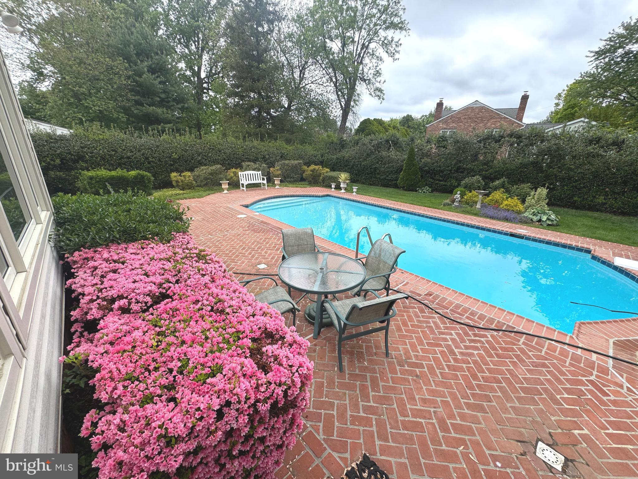 7109 Radnor Road Bethesda, MD 20817 - Photo 63 of 82 EXTERIOR REAR POOL AND AZALEAS