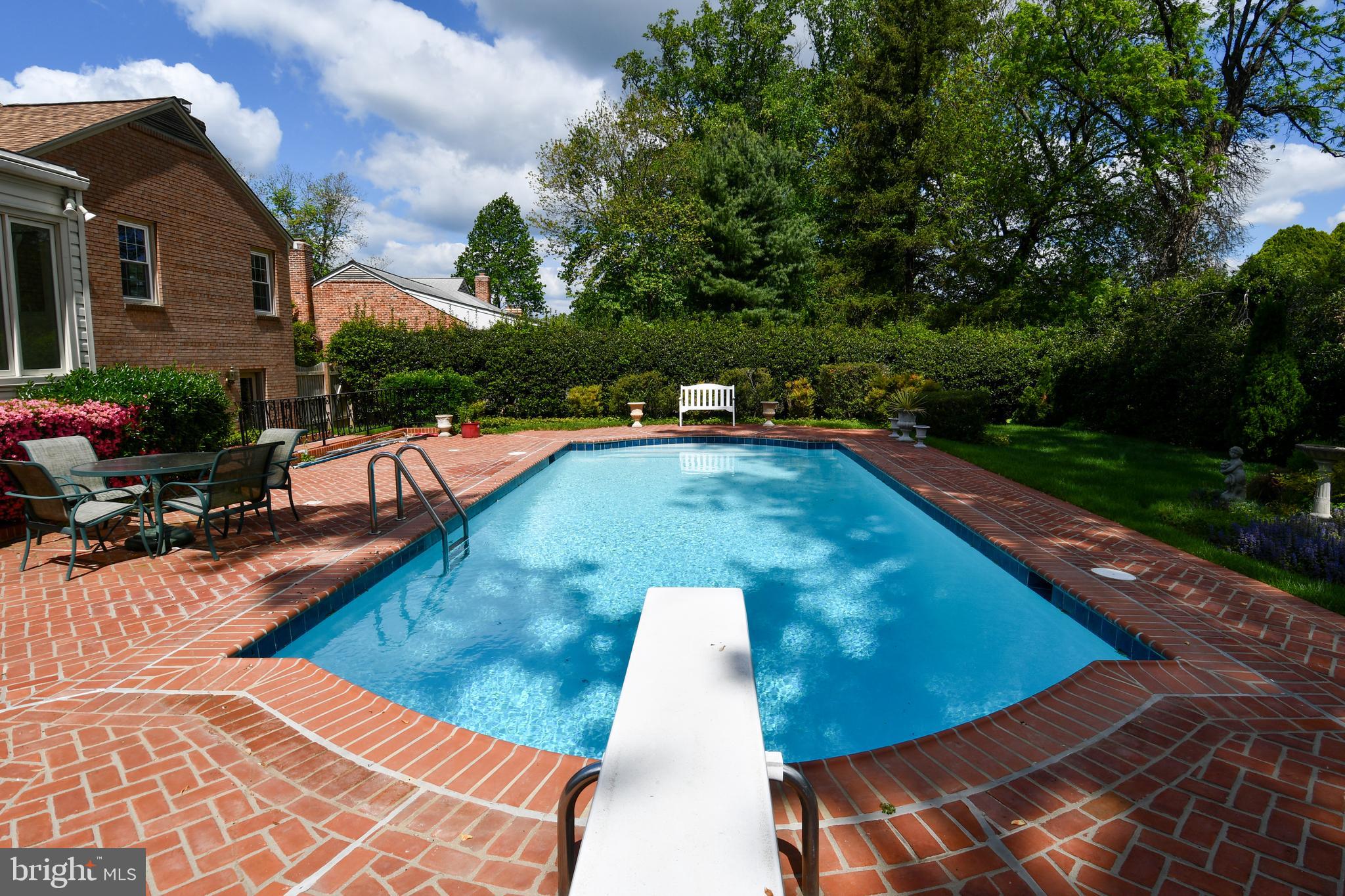 7109 Radnor Road Bethesda, MD 20817 - Photo 66 of 82 IN-GROUND HEATED POOL WITH DIVING BOARD