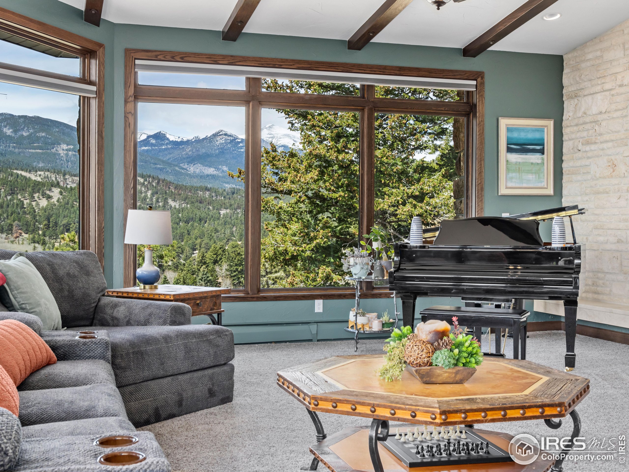 2701 Fall River Road Estes Park, CO 80517 - Photo 6 of 40 a living room with furniture and a window