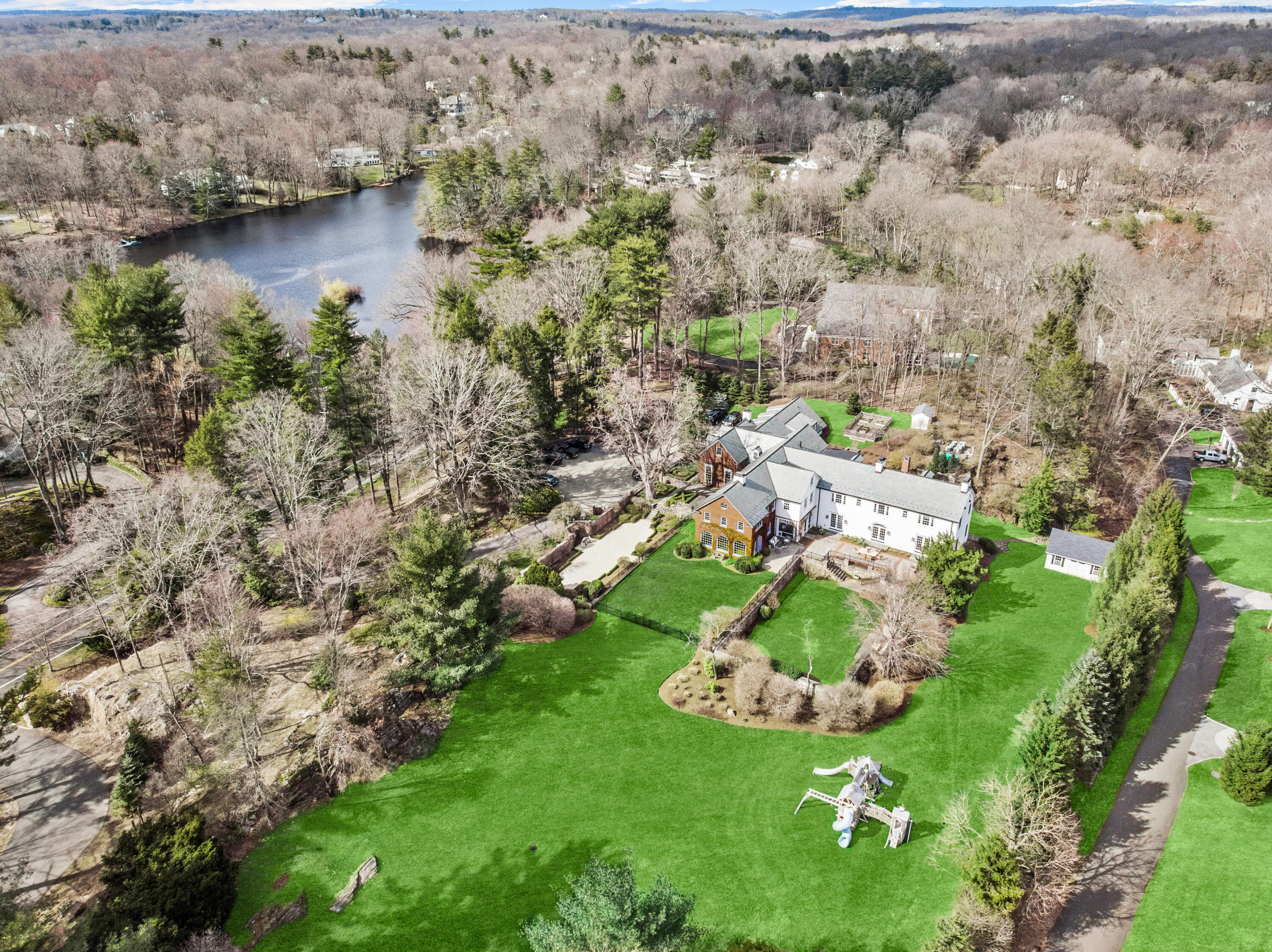313 Stanwich Road Greenwich, CT 06830 - Photo 4 of 23 an aerial view of residential house with outdoor space