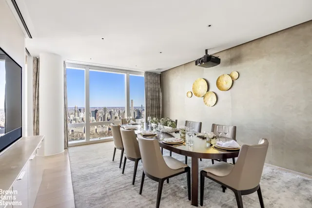 a view of a dining room and livingroom view