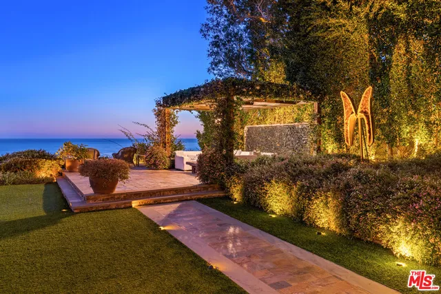 a view of an ocean and beach