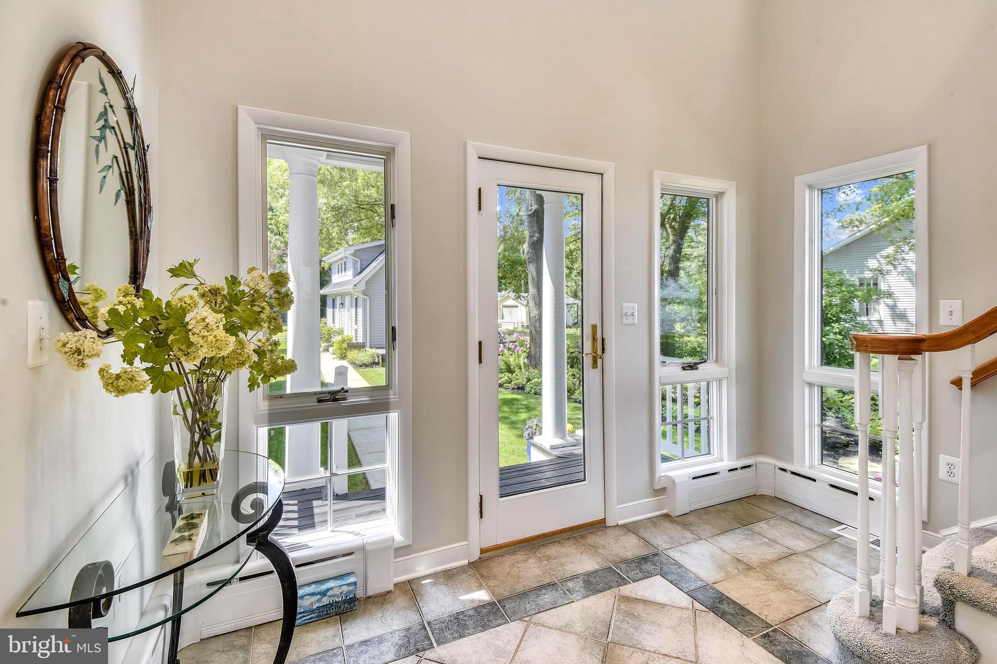1356 McDonald Road Shady Side, MD 20764 - Photo 13 of 60 Inlaid Tile Foyer with One of Two Staircases