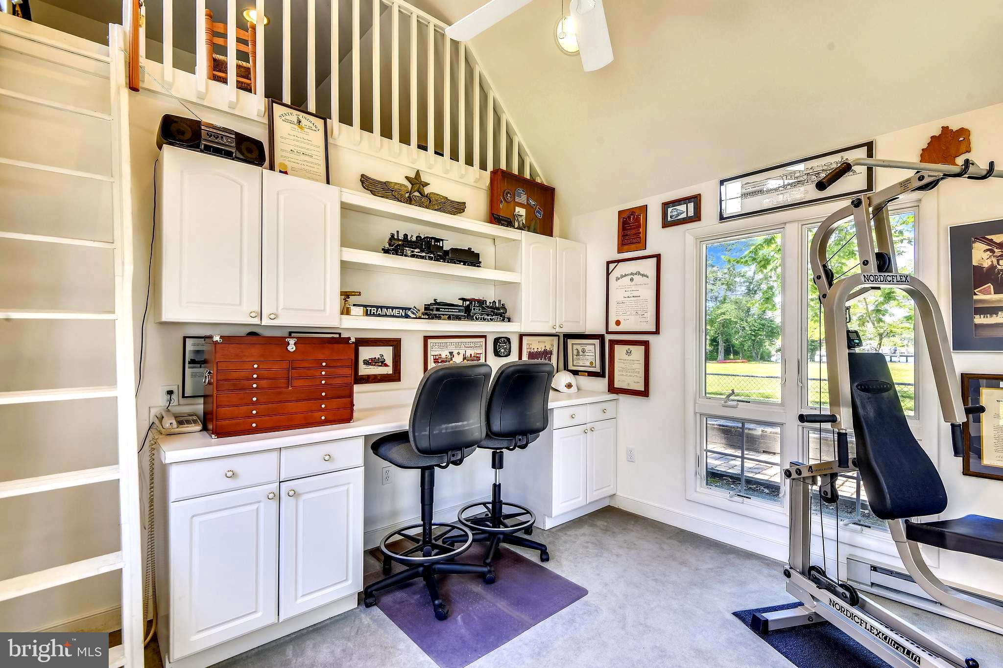 1356 McDonald Road Shady Side, MD 20764 - Photo 50 of 60 Built-In Desk & Cabinetry . Ladder to Loft