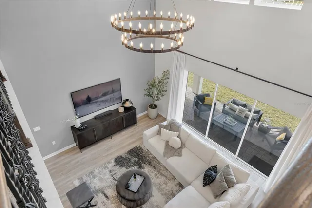 a view of kitchen with dining table and chairs