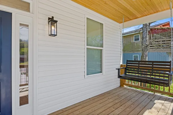 a view of outdoor space and deck