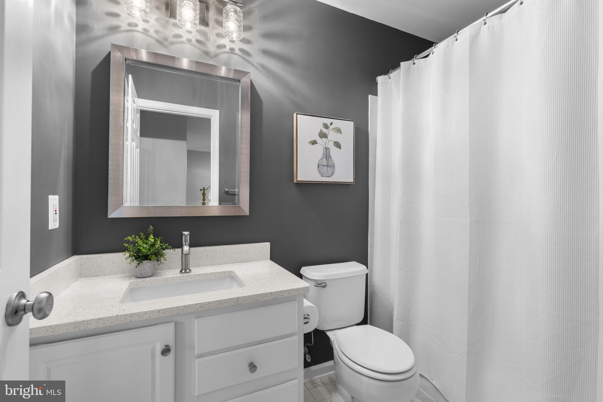 6311 Burgundy Leaf Lane Alexandria, VA 22312 - Photo 17 of 33 a bathroom with a sink a toilet and mirror