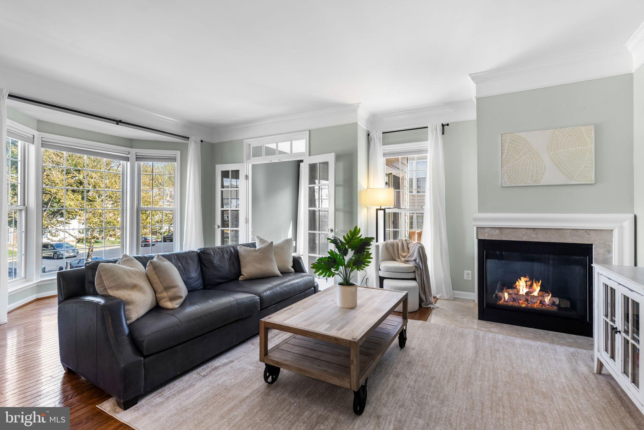6311 Burgundy Leaf Lane Alexandria, VA 22312 - Photo 4 of 33 a living room with furniture and a fireplace