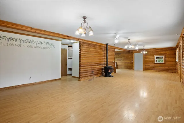 a view of a livingroom with a staircase