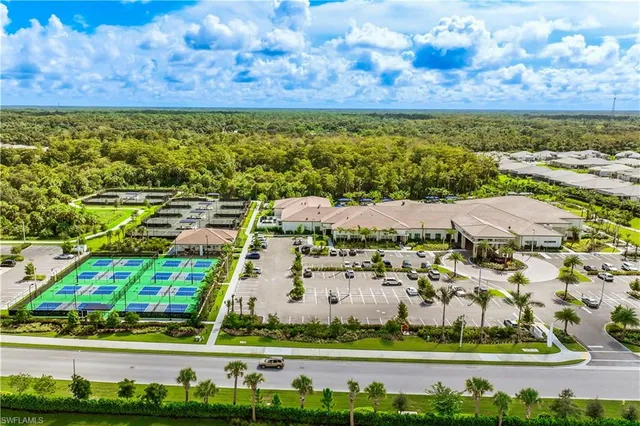 a view of a pool with a terrace