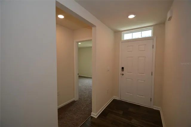 an empty room with a window