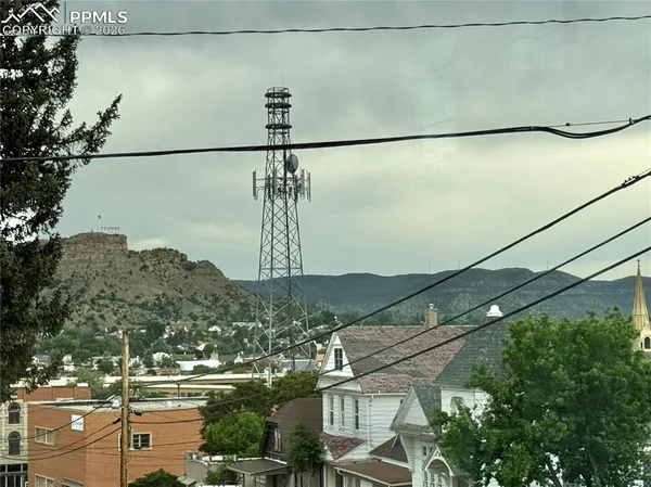 a view of a city from a balcony