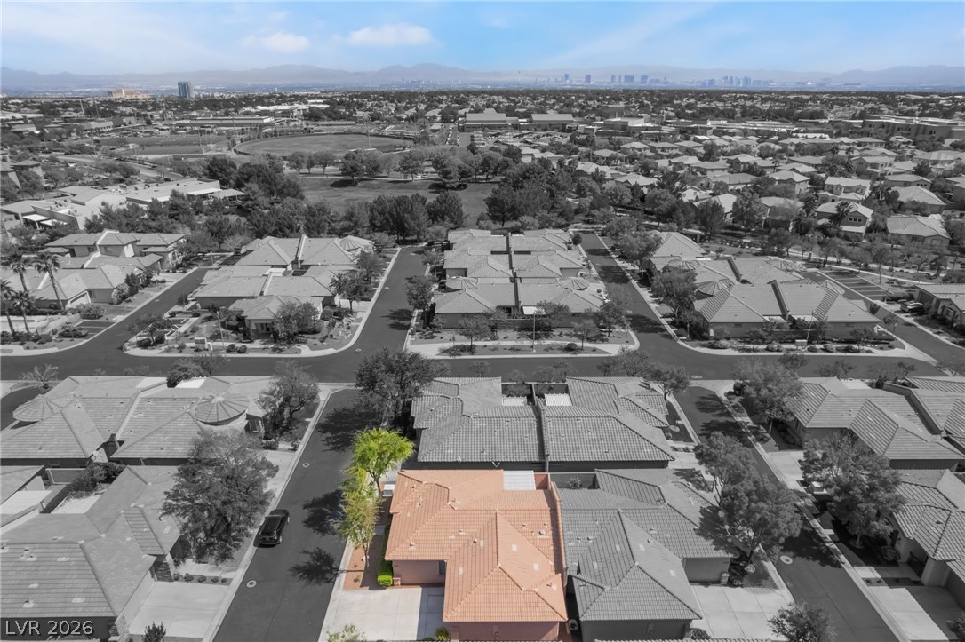 10481 Riverside Park Avenue Las Vegas, NV 89135 - Photo 46 of 51 Highlighted Aerial view of subject property with community views