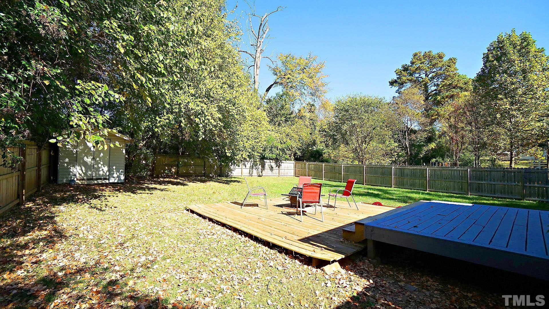 2315 Stevens Road Raleigh, NC 27610 - Photo 34 of 34 a view of a backyard with sitting area