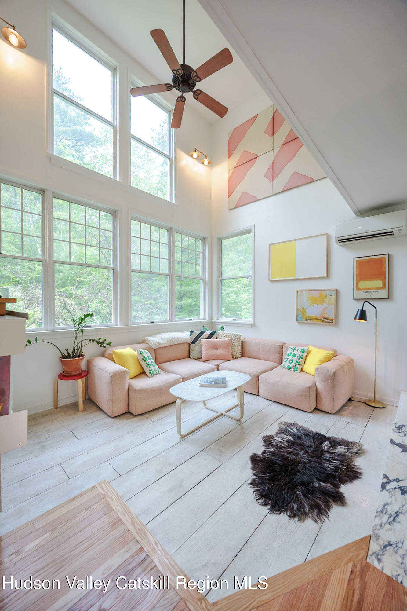 52 Aster Road Olivebridge, NY 12461 - Photo 5 of 23 a living room with furniture and floor to ceiling windows