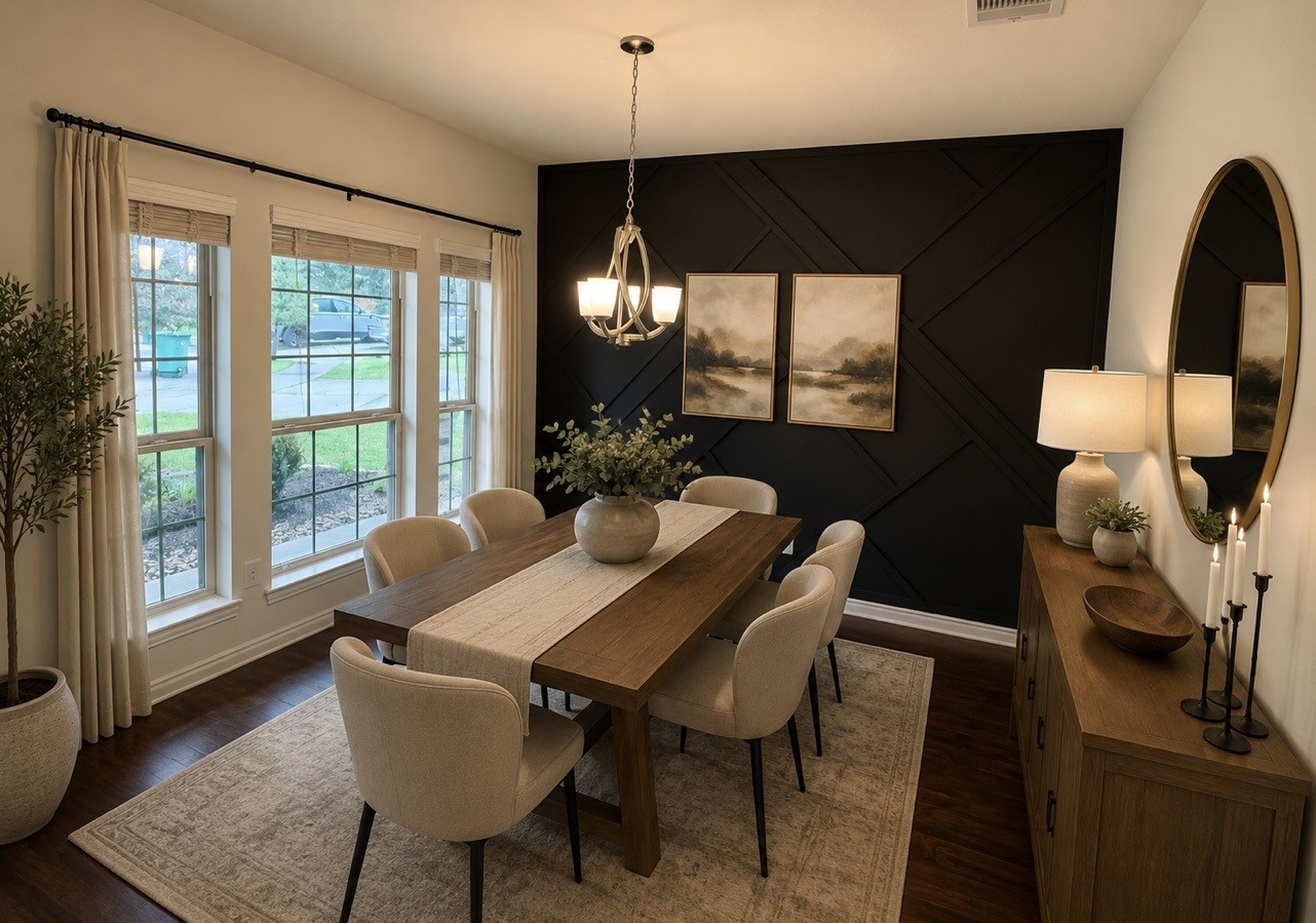 4706 Walnut Willow Ct Spring Spring, TX 77386 - Photo 5 of 17 a dining room with furniture a chandelier and window