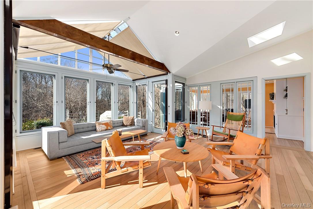 106 Old Stone Hill Road Pound Ridge, NY 10576 - Photo 9 of 25 a outdoor space with patio the couches and dining table with balcony view