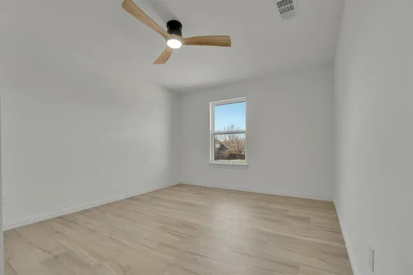 an empty room with a window