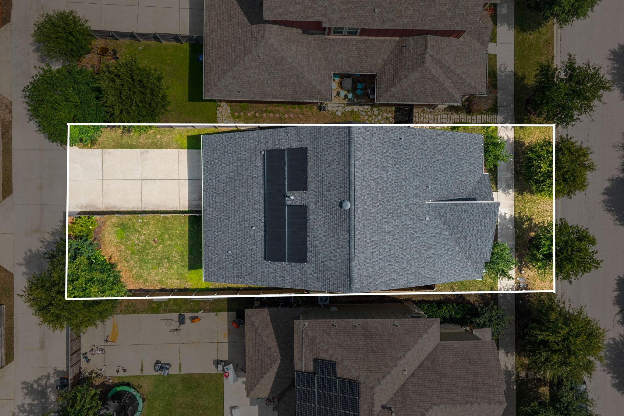 8800 Slater Drive Austin, TX 78747 - Photo 33 of 40 an aerial view of residential houses with outdoor space and swimming pool
