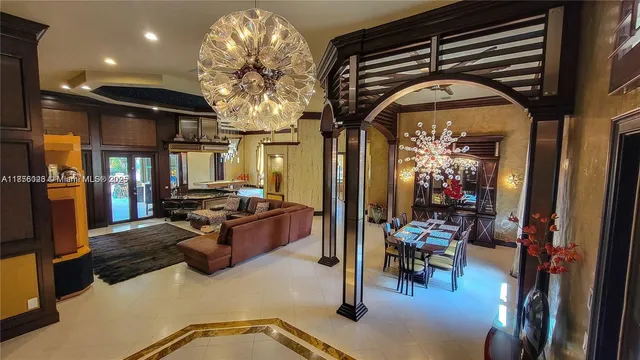 a view of a yard with an outdoor space