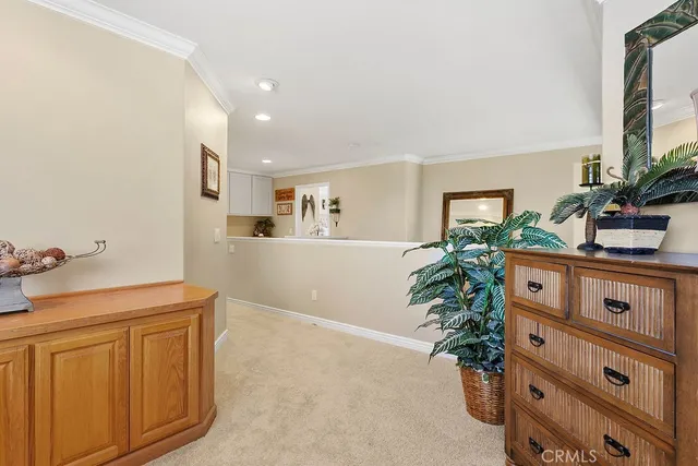 a bathroom with a potted plant a sink and a mirror
