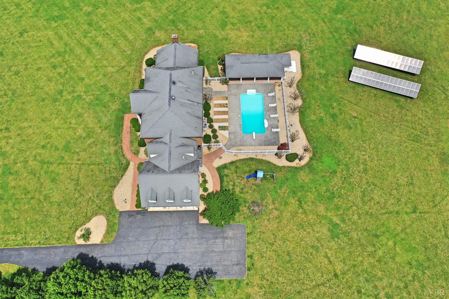 798 High Peak Road Monroe, VA 24574 - Photo 88 of 96 an aerial view of a house with garden space and street view