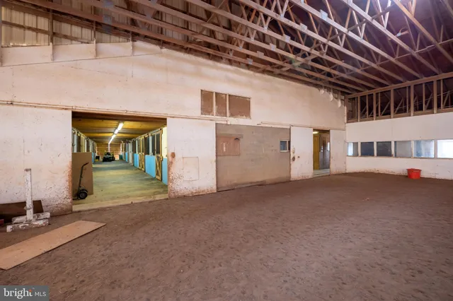 a view of a storage room with utility area